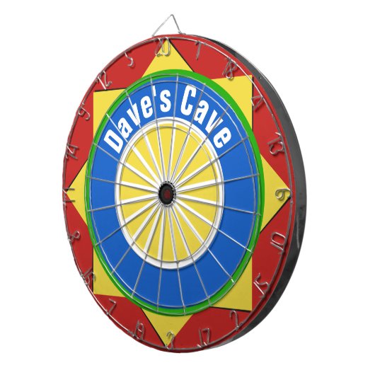 Kleurrijke geometrische vormen Dart Board Dartbord (Voorkant Rechts)