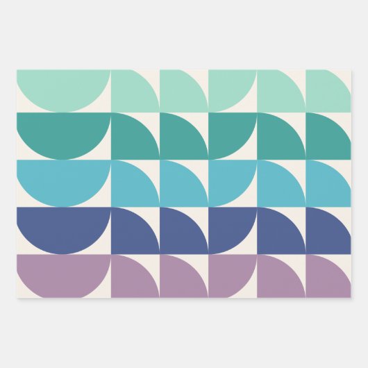 Kleurrijke geometrische vormen in heldere pastels inpakpapier vel (Voorkant 2)