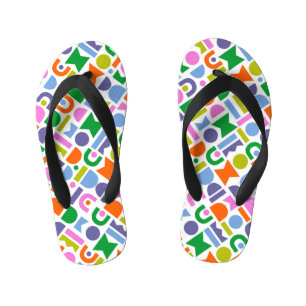 Kleurrijke geometrische vormen kinder teenslippers