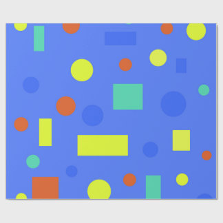 Kleurrijke Geometrische Vormen Kinderen Verjaardag Cadeaupapier