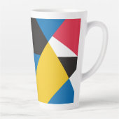Kleurrijke geometrische vormen latte mok (Rechts)