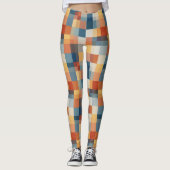 Kleurrijke geometrische vormen naadloos leggings (Voorkant)