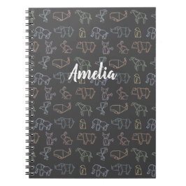 Kleurrijke  Geometry Origami Animals Notitieboek