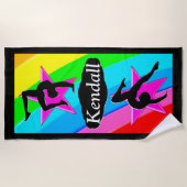 KLEURRIJKE GEPERSONALISEERDE GYMNASTIEK STRANDLAKE STRANDLAKEN (Voorkant)