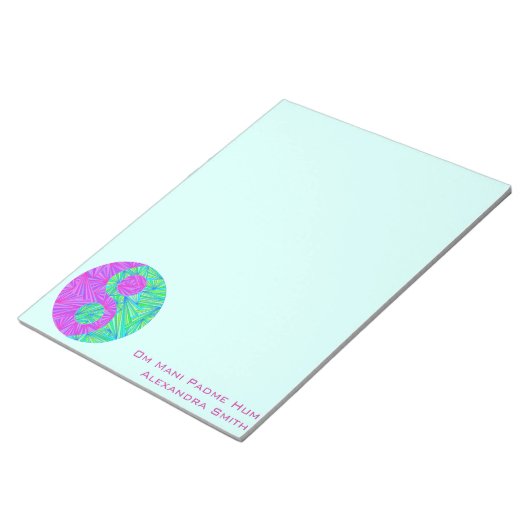 Kleurrijke gepersonaliseerde Yin en Yang Zen Art N Notitieblok (Schuin)