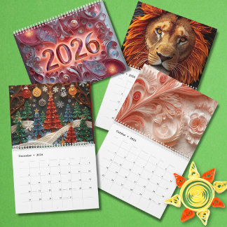 Kleurrijke Gequilledde Ontwerpen 2026 Kalender
