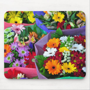 Kleurrijke gerber bloemen drukken mousepad af muismat