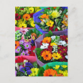 Kleurrijke gerber bloemen print briefkaart (Voorkant)