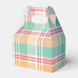 Kleurrijke geruite plaid bedankdoosjes