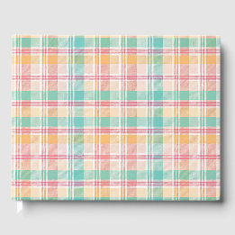 Kleurrijke geruite plaid gastenboek