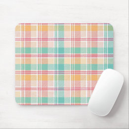 Kleurrijke geruite plaid muismat