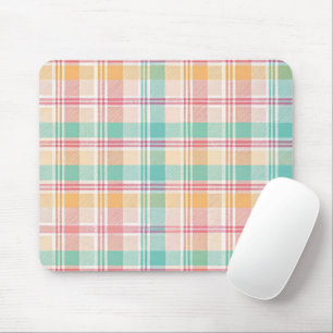 Kleurrijke geruite plaid muismat