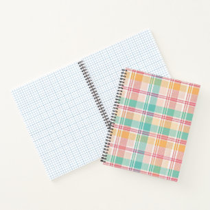 Kleurrijke geruite plaid notitieboek