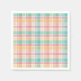 Kleurrijke geruite plaid servet