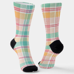 Kleurrijke geruite plaid sokken