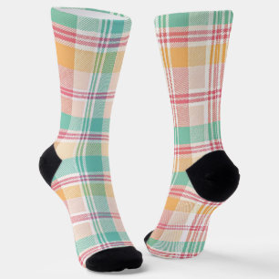 Kleurrijke geruite plaid sokken