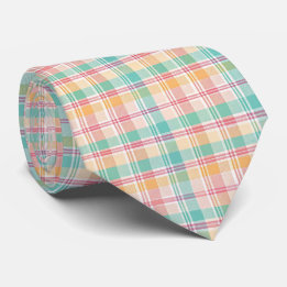 Kleurrijke geruite plaid stropdas