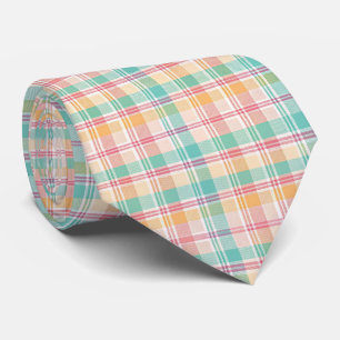 Kleurrijke geruite plaid stropdas