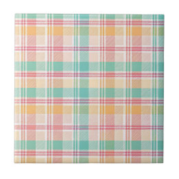 Kleurrijke geruite plaid tegeltje