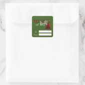 Kleurrijke geruite sticker met cadeaukaartje (Tas)