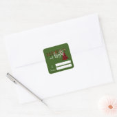 Kleurrijke geruite sticker met cadeaukaartje (Envelop)