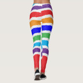 Kleurrijke gescheurd papier Effect Custom Leggings (Achterkant)