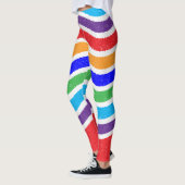 Kleurrijke gescheurd papier Effect Custom Leggings (Links)