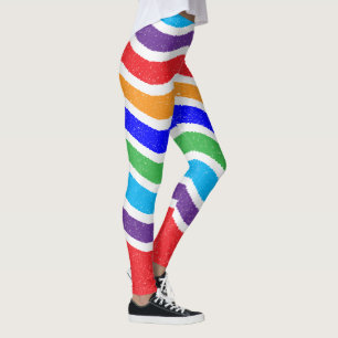 Kleurrijke gescheurd papier Effect Custom Leggings