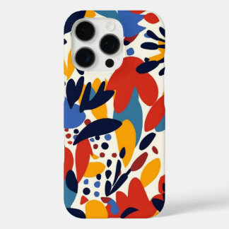 Kleurrijke Geschilderde Bloem Patroon Telefoon Cas iPhone 16 Pro Hoesje