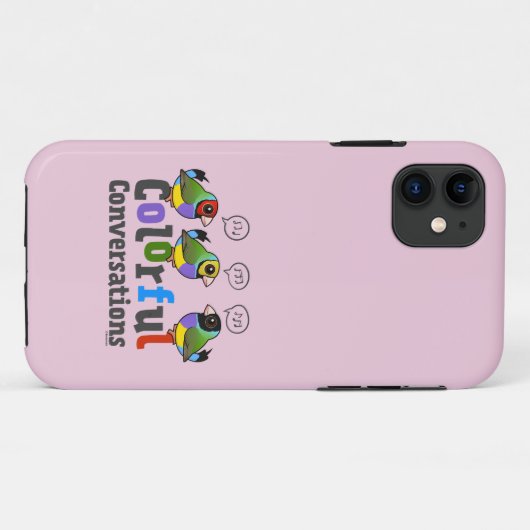 Kleurrijke Gesprekken Birdorable Gouldian Finches Case-Mate iPhone Case (Achterkant (horizontaal))
