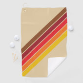 Kleurrijke Gestreepte 70s 80s Retro Racing Stripes Golfhanddoek (Insitu)
