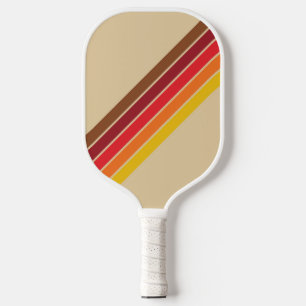 Kleurrijke Gestreepte 70s 80s Retro Racing Stripes Pickleball Paddle