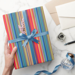 Kleurrijke gestreepte patroon cadeaupapier