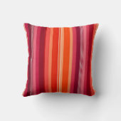 Kleurrijke Gestreepte Stof Art Square Sierkussen (Achterkant)