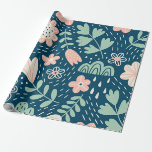 Kleurrijke getextureerde baksteenwand tegen oranje cadeaupapier