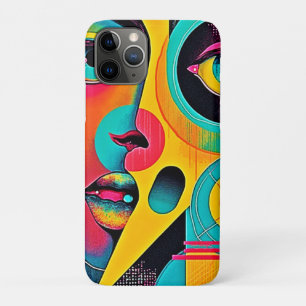 Kleurrijke Gevoelens: Abstract Gezicht iPhone 11 Pro Hoesje