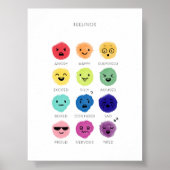 Kleurrijke Gevoelens Grafiek Print (Voorkant)