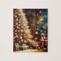 Kleurrijke, gezellige ouderwetse retro kerstboom