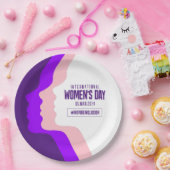 Kleurrijke gezichten Internationale Vrouwendag 8 m Papieren Bordje (Feest)