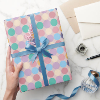 Kleurrijke Gift Pastel Polka Dot Cadeaupapier