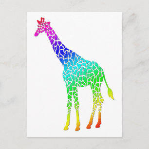 Kleurrijke Giraffe Briefkaart