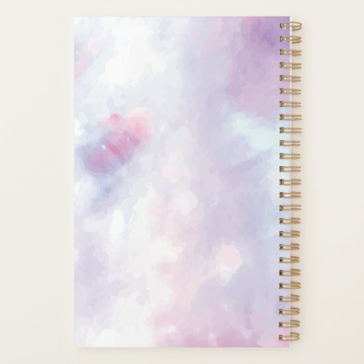 Kleurrijke Giraffe en botervliegen Planner (Achterkant)