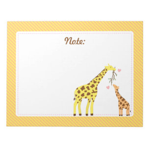 Kleurrijke Giraffe Moeder en Baby Kalf Voor Kinder Notitieblok