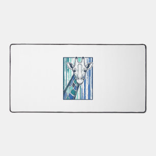 Kleurrijke Giraffe Portret Vintage Gravure Vector Bureaumat