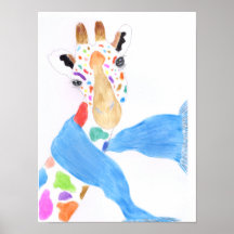 Kleurrijke giraffe