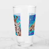 Kleurrijke Giraffe schilderen Glas (Rechts)