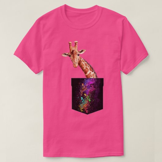 Kleurrijke Giraffe T-shirt (Design voorkant)