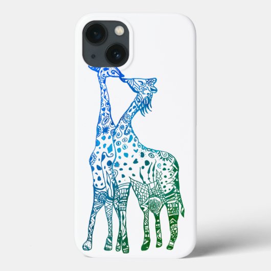 Kleurrijke Giraffes Apple iPhone 8/7, hard Xtreme Case-Mate iPhone Case (Achterkant)