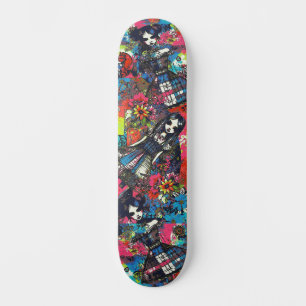Kleurrijke Girly Floral Urban Street Art Geïnspire Skateboard