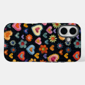 Kleurrijke Girly Love Hearts Flower 3D-patroon Case-Mate iPhone Case (Achterkant (horizontaal))